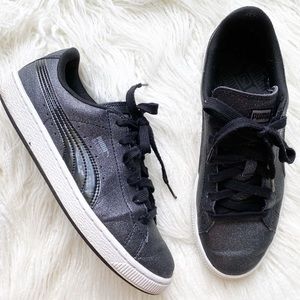 puma black glitter shoes